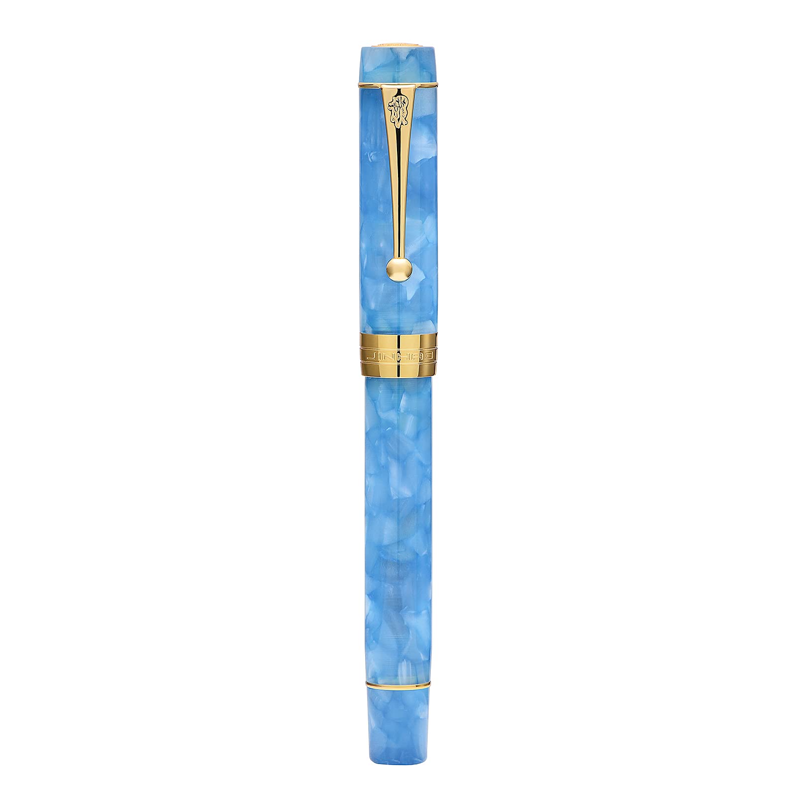 Jinhao 100 Fountain Pen Celluloid Classic Style, #6 Nib Smooth Writing Instrument with Refillable Converter and Pen Case Set โ image 1