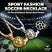 APXXAIBO Sports Fashion Soccer Necklaces, Soccer Fan Athlete Pendants, Stainless Steel Jewelry (Style 1)