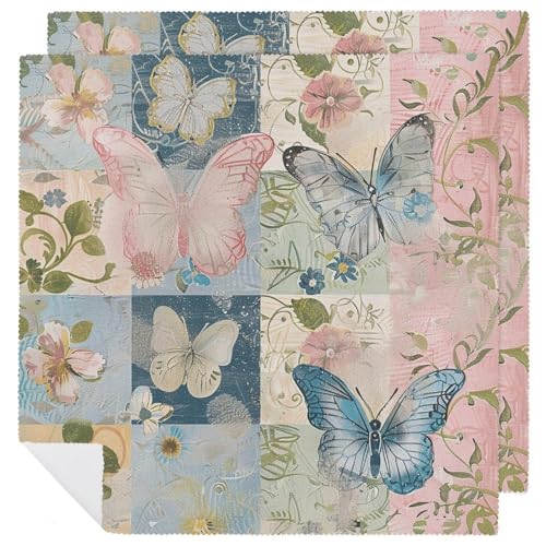 Servilletas de tela reutilizables set de 2 con diseño floral miniatura 1