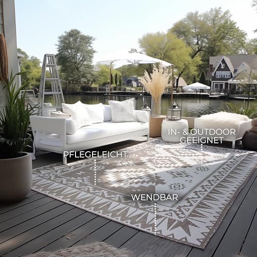 Tapis réversible ELLE Decoration toutes saisons étanche losanges