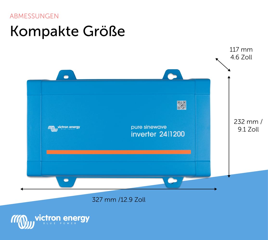 Victron Energy 800VA 24-Volt 230V AC Reiner Sinus Wechselrichter (Schuko)