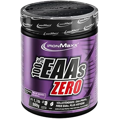 IronMaxx 100 Prozent EAAs Zero - Wildberry Dose, EAA-Pulver vegan und zuckerfrei Cover
