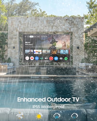 Image of SYLVOX 55'' Outdoor TV, Premium 4K@120Hz Weatherproof TV for Smoother Sports & Gaming, Waterproof, 1000nits Brightness, Dolby Atmos, Google Smart OS with HDMI 2.1 & USB 3.0 (Gaming Series)