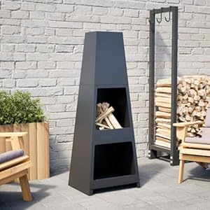 Xgwkcnv Outdoor-Kamin dsa-1-fdkpw570 Schwarz Stahl