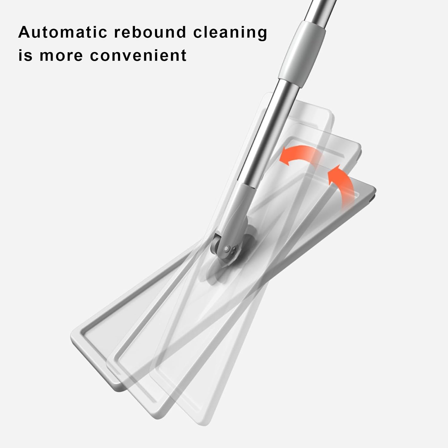White Microfiber Flat Mop and Bucket Set for Wet and Dry Use