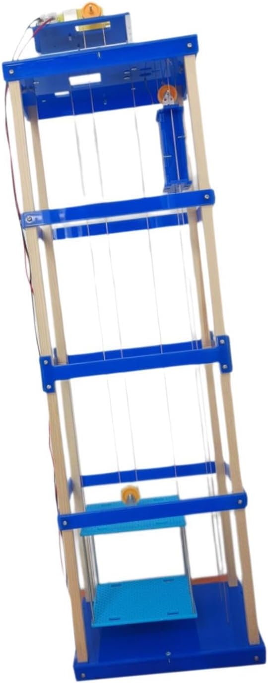 DIY Elevator Toy Kit Crane Lifts Educational Projects Physics Learning Tool Science Kit Technology Toy for Elementary Primary, Acrylic