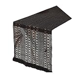 LAIOUSN Camino de mesa adornado con encaje de bajo mantenimiento, 180 cm, a prueba de arrugas, a prueba de derrames, para hogares ocupados, fácil limpieza