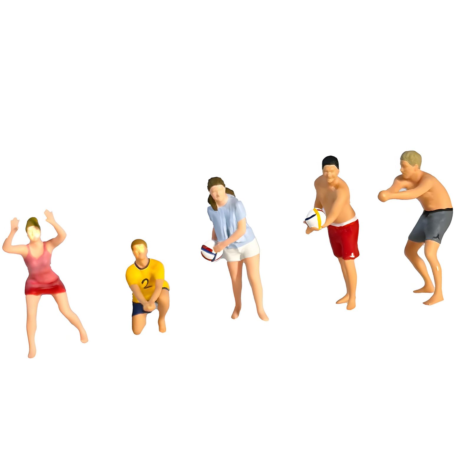 Hredyqw Beach Figure Model 1:64 Hand Painted Miniature Figure for Miniature Scenes Dioramas Props,Model Car Displays