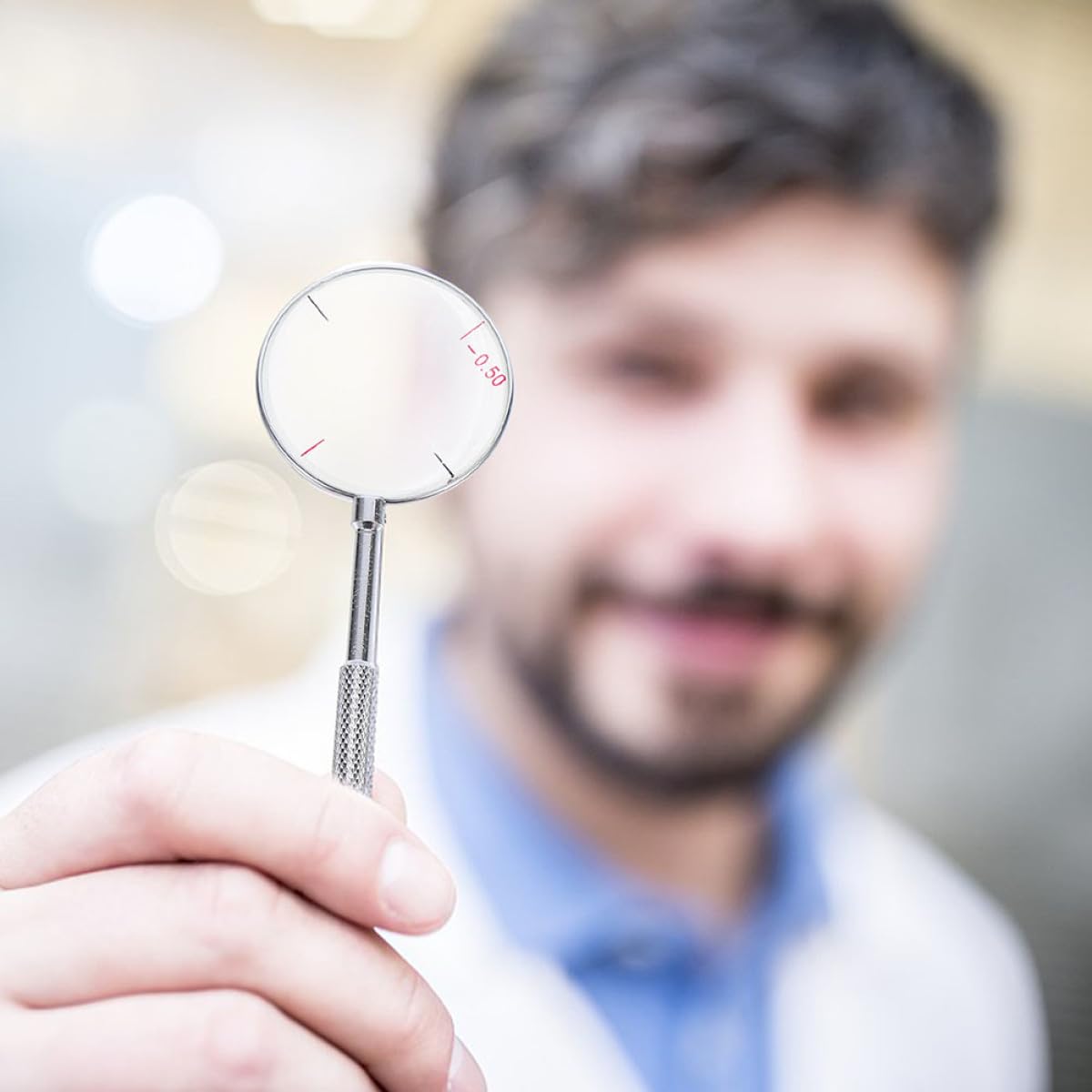 iplusmile Adaptador Espejo Cilindro Cruzado Herramienta Multifunción Optometría Lentes Cilíndricas Astigmatismo 2 Unidades