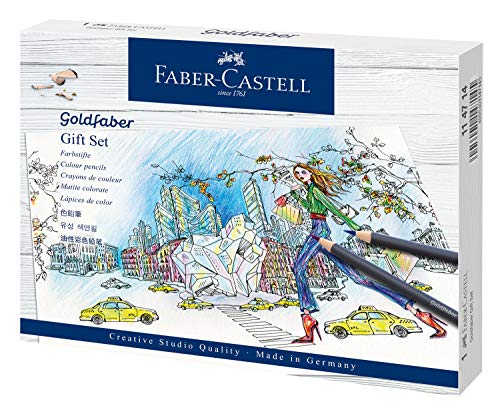 Crayons de couleur imperméables anti-casse Faber-Castell coffret 17 pièces avec carnet dessin