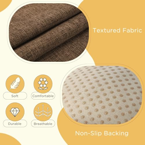 MineCozy Rocking Chair Cushion Indoor Extra Large Rocking Chair Pads High Back Non Slip Textured Seat and Back Cushion Set with Ties for Wooden Rocker 1 Pack 20x20 Inch Coffee - Image 5
