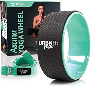 URBNFit Yoga Wheel and Strap Set - Designed for Dharma Yoga Wheel Pose