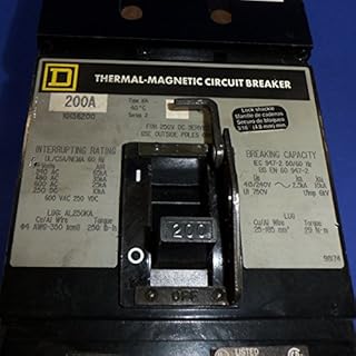 SQUARE D 600VAC 200A 3-POLE CIRCUIT BREAKER KH36200BROKEN PLASTIC