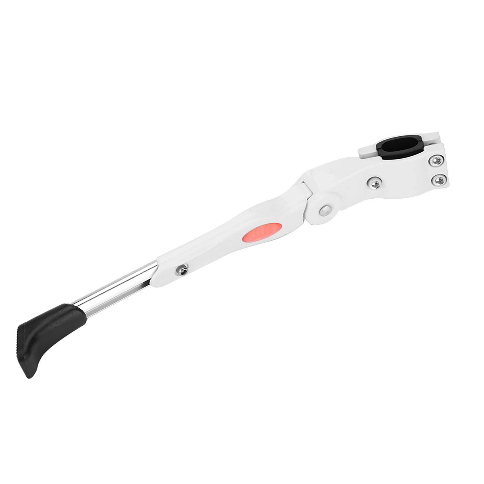 EVGATSAUTO Bicycle Stand White Kickstand Silver Bike Kickstand, White Aluminum Alloy Bike Cycling Fits for 16 20 24 26 (White)