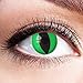 Produktbild Farbige Kontaktlinsen Grün Ohne Stärke Grüne Linsen Halloween Karneval Fasching Cosplay Kostüm Green Cat Eye Schlange Schlitz Cateye Katzenaugen Katze