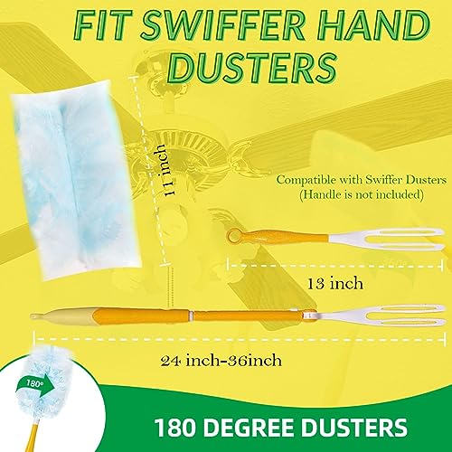 Image of Duster Refills,Static Dust Removal Brush Disposable Replacement Head Compatible with Swiffer Duster Refills for Electronics, Furniture, Blinds, Ceiling Fans (Blue, 18 PCS)