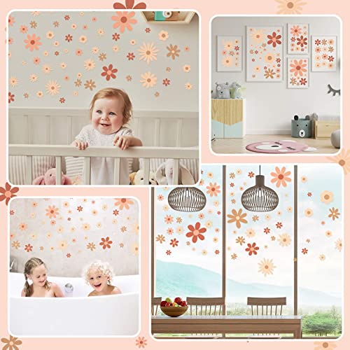 Kisston 90 Pieces Daisy Wall Decal Alphabet Vinyl Wall Decals Boho Wall Decal Daisy Stickers Boho Girls Groovy Floral Stickers For Kids Nursery Wall Art Bedroom Classroom (Classic,Daisy) #TOP5