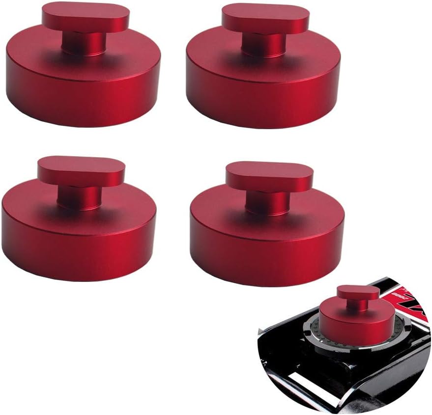 JGR Billet Aluminum Jacking Lift Pad Jack Pads Lift Pucks for Corvette C5 C6 Z06 (Red)