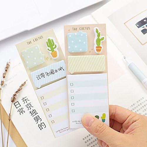 2pcs/lot Cute Cactus Kawaii Post It Memo Pad Sticky Notes Cute Office Supplies Bookmark Paper Scrapbooking Sticker