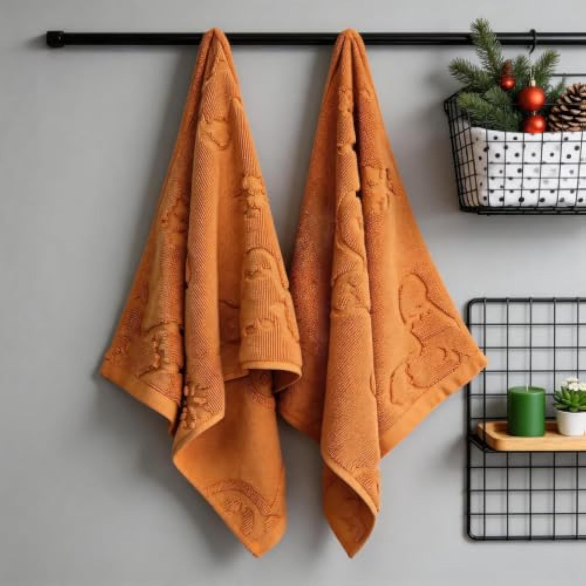 3 Pcs Christmas Gingerbread Hand Towels Set, Gift