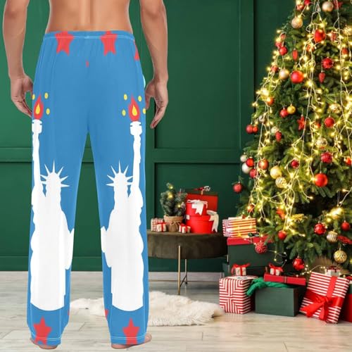 visesunny Mens Cotton Pajama Pants PJ Bottoms Goddess Statue Pattern Lightweight Soft Lounge Sleepwear with Pockets4