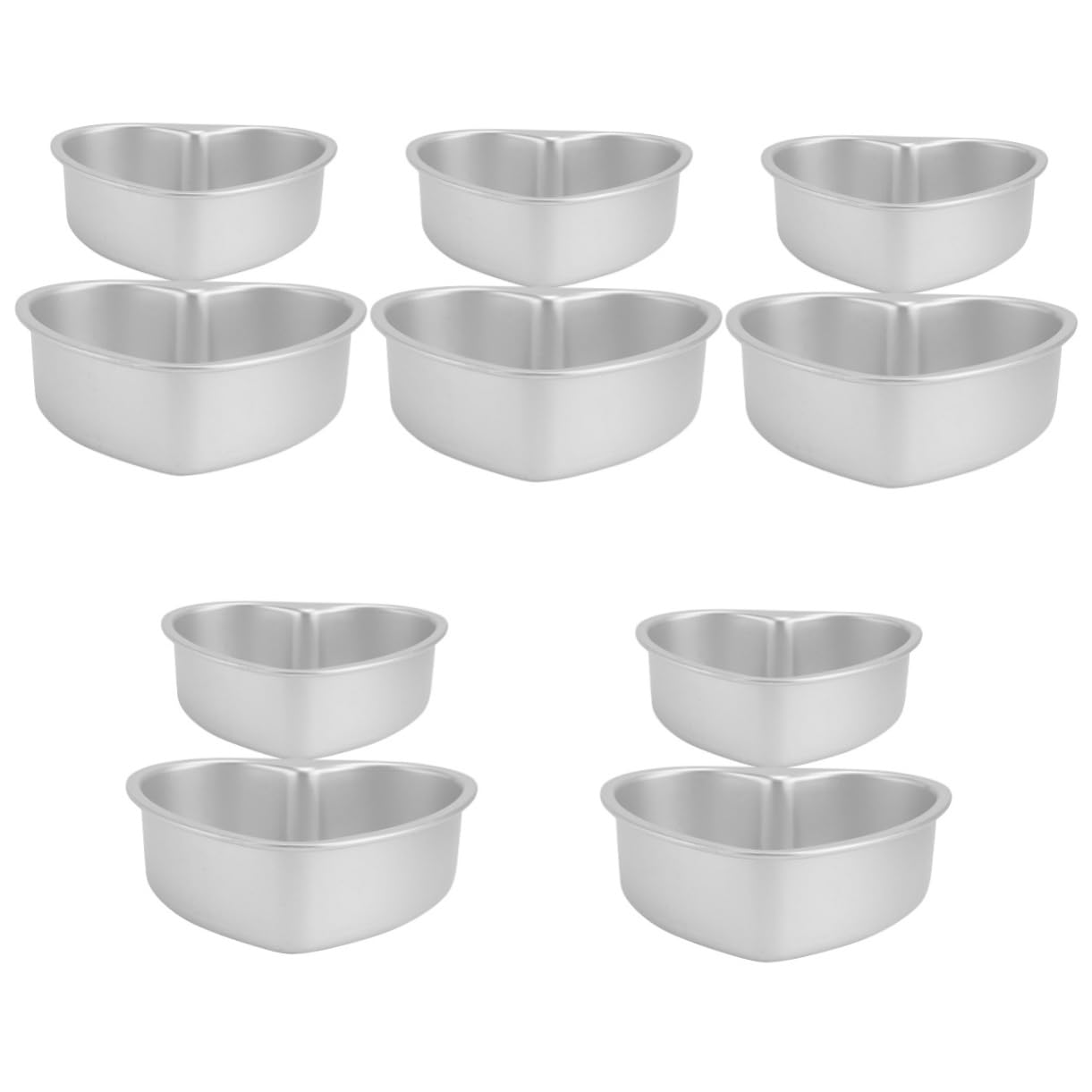 MAGICLULU 10 Pièces Moule à Gâteau Coeur Plaque De Cuisson Moule De Cuisson Micro-ondes Moule à Pâtisserie Pratique Moules à Gâteaux Moule De Cuisson Utile Moule Coeur D'aluminium