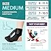 BraceAbility Plantar Fasciitis Night Splint Sock - Soft Plantar Fascia Boot for Sleeping, Achilles Tendonitis Relief, Foot Drop, Heel Pain - Planter Facetious Night Sling Brace for Women and Men (M)