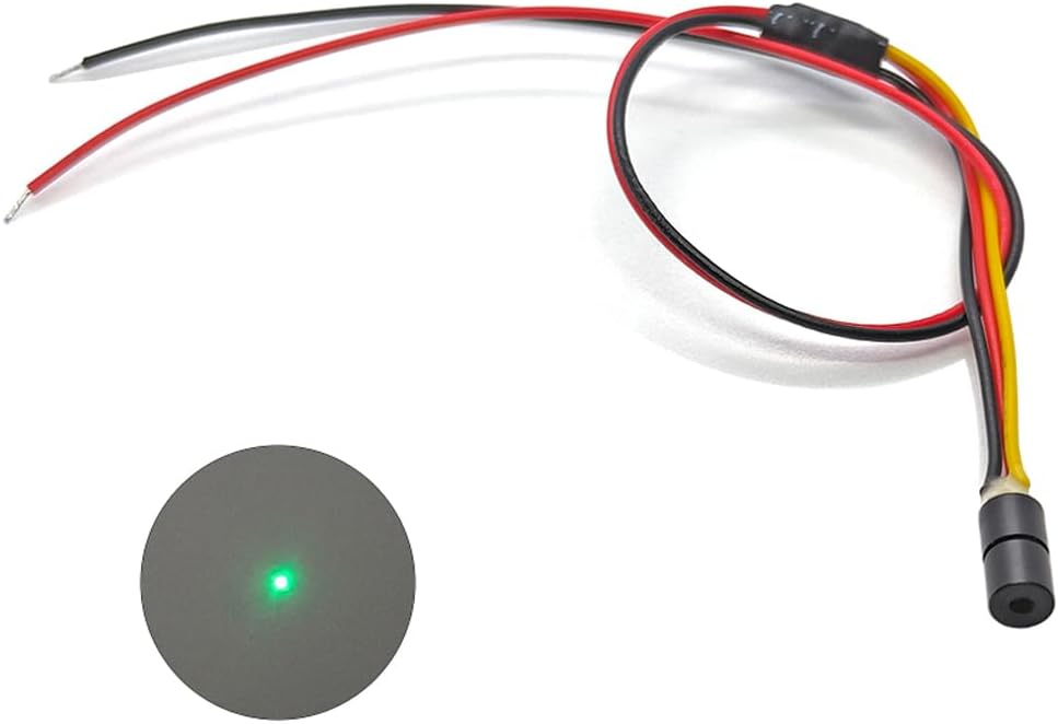 Class II 520nm Diameter 4X8mm 3V-5V Green Dot Laser Module Emitting Diode Lamp w/Black Shell