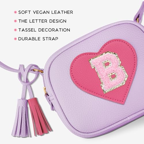 Image of KKXIU Birthday Gifts for Girls Initial Toddler Purse Cute Kids Crossbody Bag