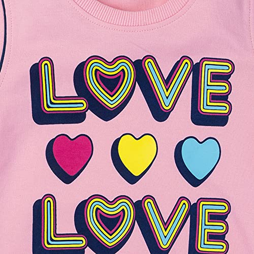 Image of Hopscotch Girls Cotton Text Print Round Neck Sweatshirt