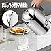 SUSTEAS Electric Kettle - 57oz Hot Tea Water Boiler with Thermometer, 1500W Fast Heating Stainless Steel Pot, Cordless LED Indicator, Auto Shut-Off & Boil Dry Protection, Silver