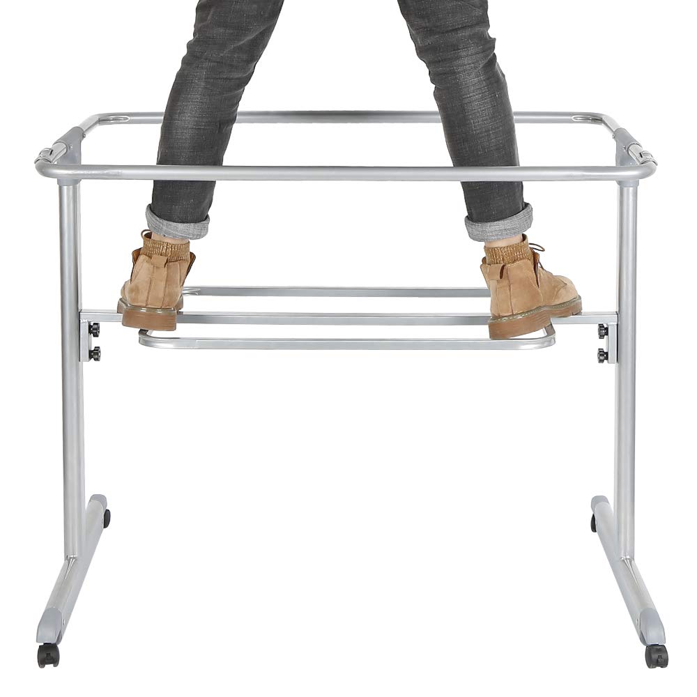HUOLE Culla Neonato Fianco Letto,Culla da Campeggio 2 in 1 con Lettino a Dondolo, Culla Pieghevole con Materassino e Zanzariera Età 0-36 Mesi,96 * 57 * 77 cm-grigio