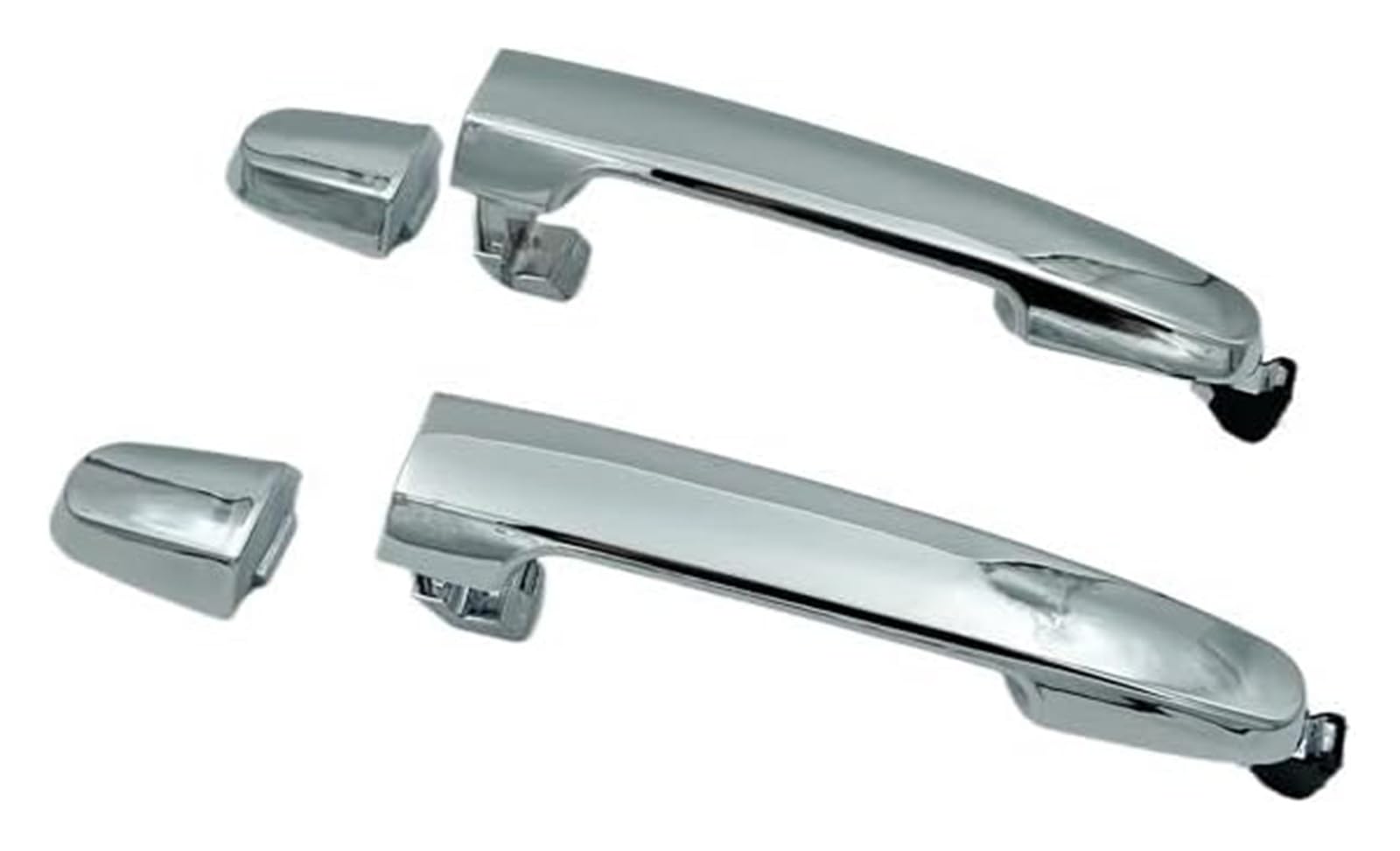 LSDSAAZA Sliding Exterior Handle for Toyota Corolla for Vigo 2003-2014 Yaris Car Door Handle Repair Outer Exterior Chrome Front Rear Open Catcher(No Keyhoel 2pcs)