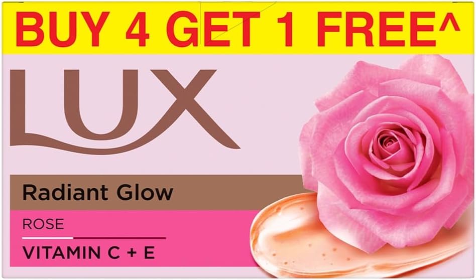 Radiant Glow Bathing Soap infused with Vitamin C & E |For Superior Glow|Buy 4 Get 1 Free|150g