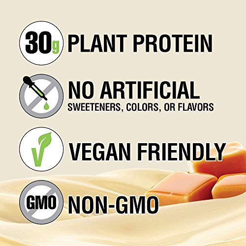 Image of Lean Body Ready-to-Drink, Plant-Based Vegan Vanilla Caramel Protein Shake, 30g Protein, No Artificial Flavors, Sweeteners or Colors, Non GMO, Gluten Free, Premium Pea & Rice Blend (Pack of 12)