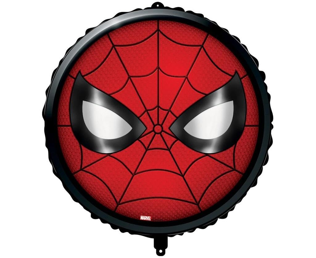 Palloncino tondo con viso spiderman 18-46cm, 1pz.