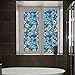 Coavas Decorative Window Privacy Film, Heat Control Sun Blocking Stained Glass Window Film, Floral Design Static Cling, Non Adhesive Windows Tint for Bathroom Front Door(Vinyl, 23.6
