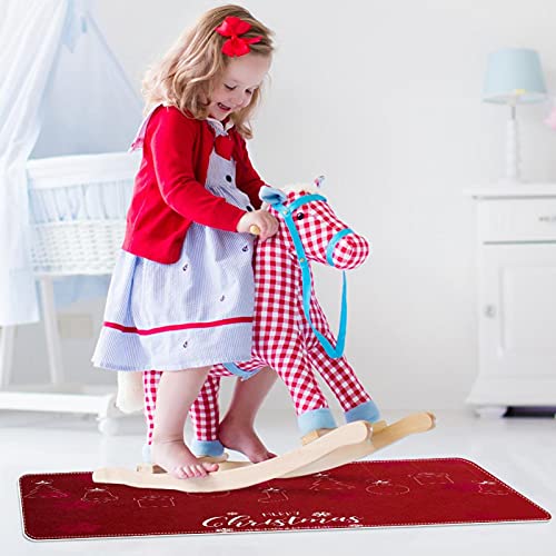 Paillasson rouge de Noël lavable en machine pour sol intérieur - 5