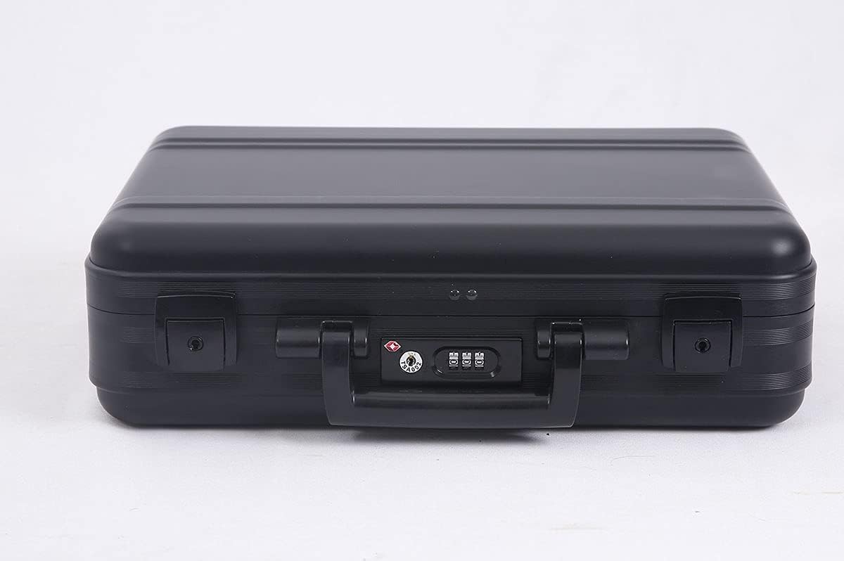 Hard-Sided Aluminum Briefcase, Black, Metal Case with TSA Lock, 18.1x13.8x6.1 Inch, Foam Interior for Camera, Equipment, Laptop - Image 5