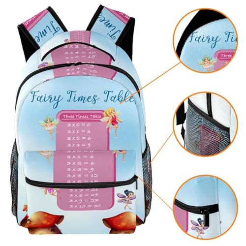 Sac à dos féerique multicolore avec tables de multiplication, cadeau idéal - 3