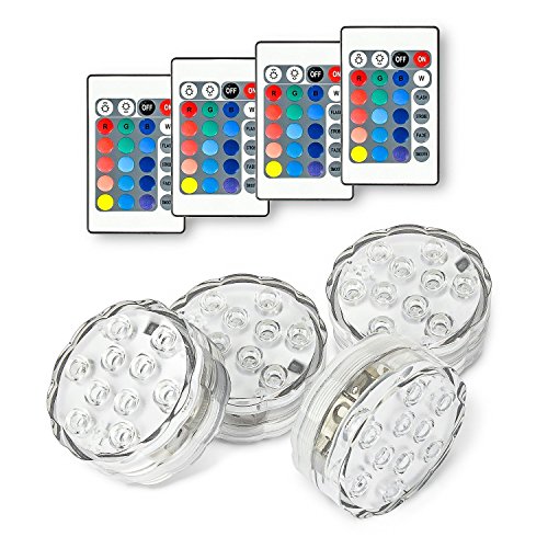 Preisvergleich Produktbild YiYunTE Unterwasser Pool Licht Fernbedienung Farbwechsel Wasserdichte Licht Unterwasserlichter Batteriebetriebene Dekoration Leuchten für Teich Badewanne Aquarium Vase Fish Tank Hochzeit Party Garten