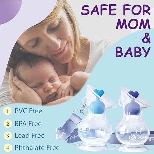 Amplim Gen 3 Manual Breast Pump | Food Grade Silicone Milk Collector | New Mom Essentials for Breastfeeding | Must Haves