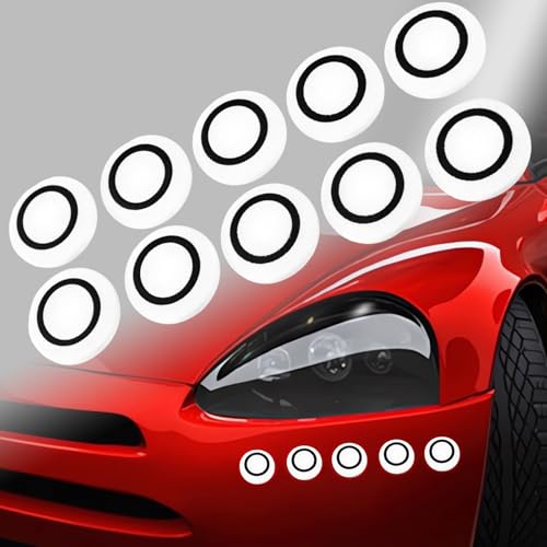 H-Quenby 10PCS Car Bumper Guard, for VW ID.7 Tourer 2024 2025, Car Anti-Collision Strip Protector Silicone Exterior Door Edge Scratches Guards Shield Trims,White