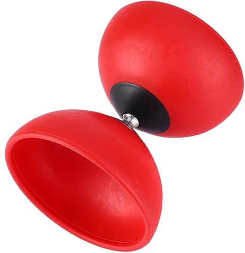 Miniatura 7 de Diábolo, juego de yoyo chino con palos de diablolo para actividades al aire libre, juegos, jóvenes ancianos (rojo)