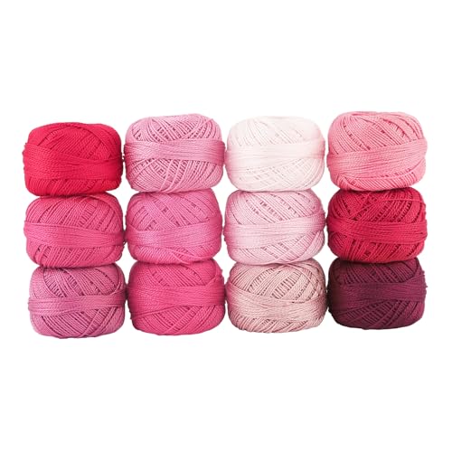 Hilo de crochet Pearl Cotton Rhapsody tamaño 8 set 12 bolas miniatura 5