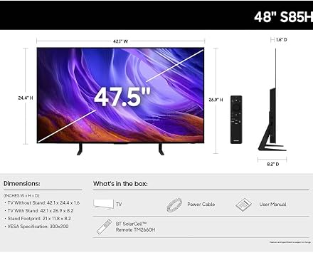 Samsung 48 Inch Class 4K OLED Smart TV Bundle with HDMI Cable, Streaming Bundle and 12 Month CPS Protection Plan, HDR OLED Display, WiFi Smart Entertainment Hub, Gaming Ready Television