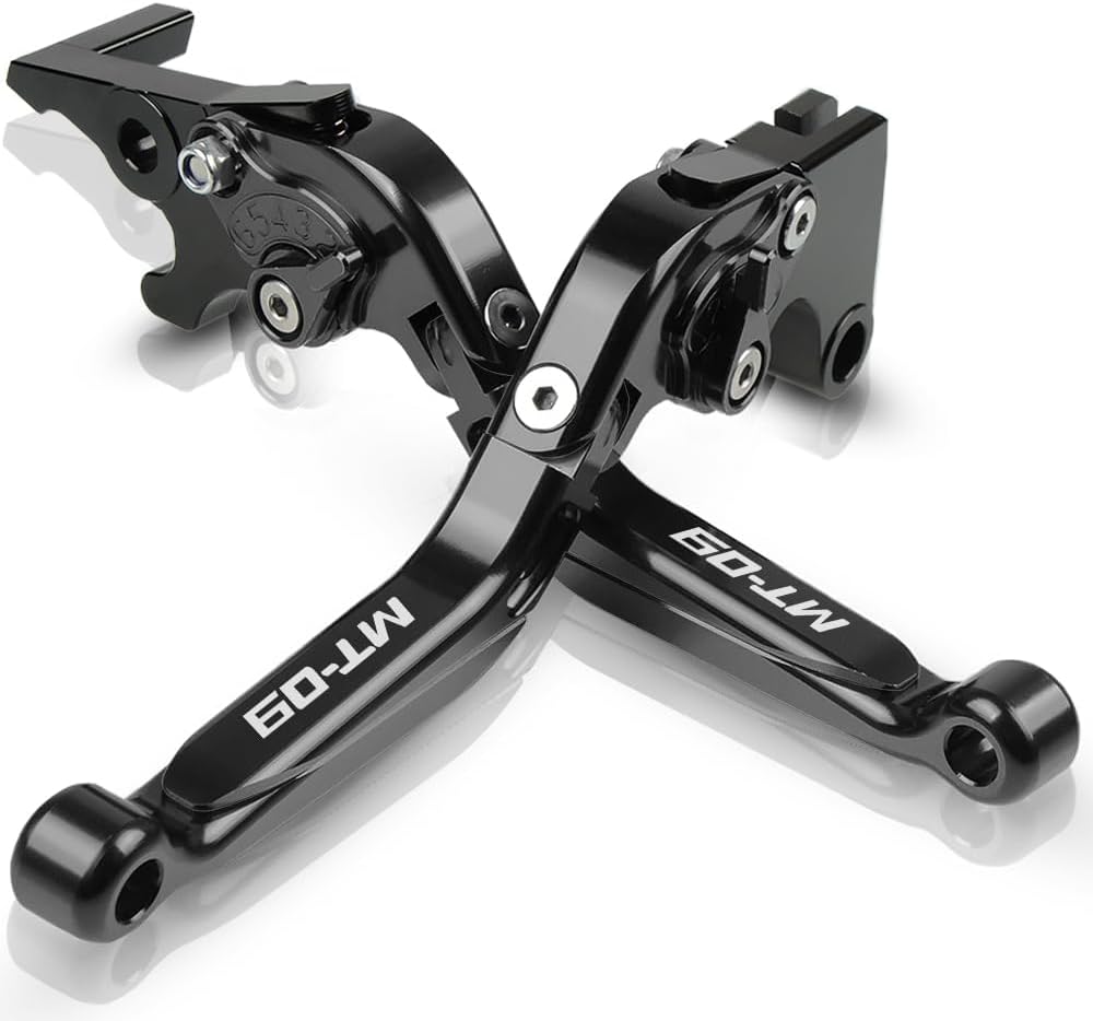 2025 MT09 Motocycle Brake Clutch Levers Set Foldable Extendable CNC Fit MT09 2013-2025 MT09 SP 2017-2025 MT 09 Tracer 2015-2025 MT 09 Tracer GT 2018-2025(Black)