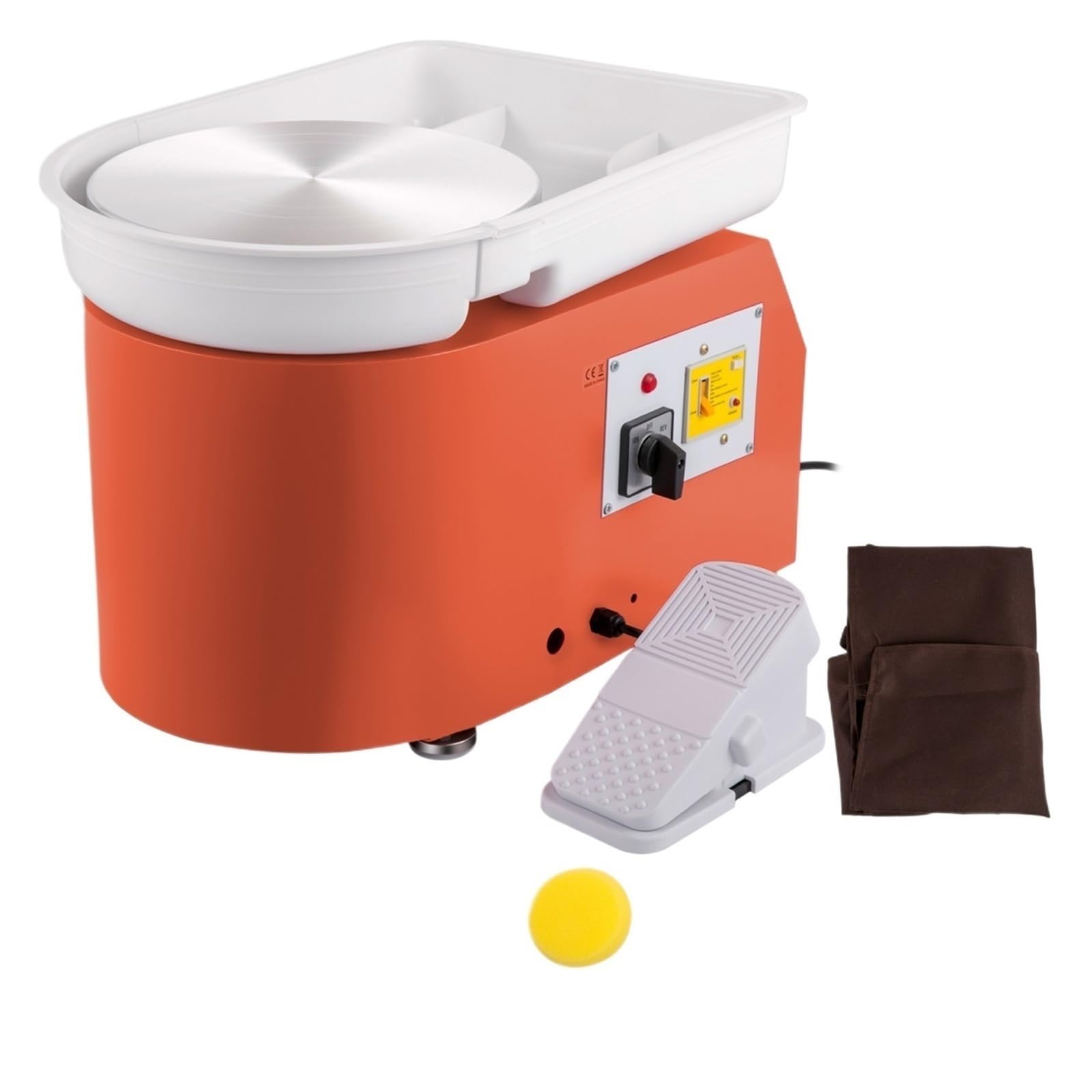 Torno Eléctrico De Cerámica 28 Cm Y 350 W Con Pedal Mango Manual For Escolar, Arcilla, Modelado Manualidades Control Preciso