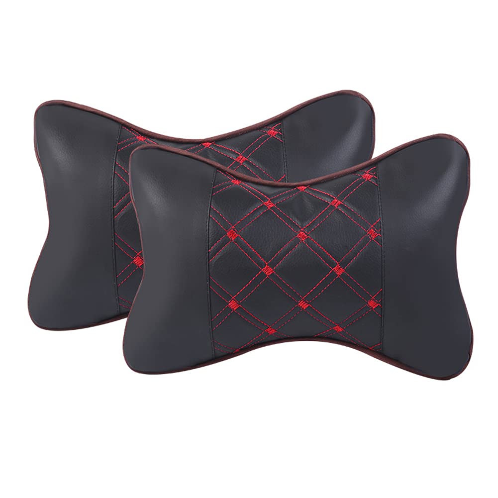 Leather Neck Car Pillow - 2 Pieces