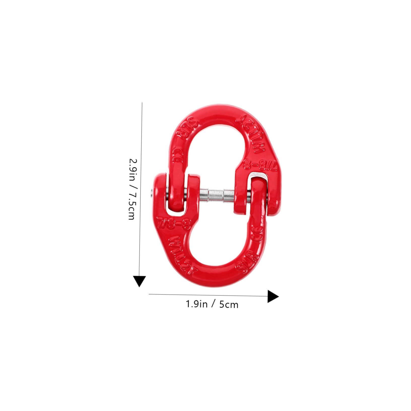 HOMOCONO 2t Load Lifting Chain Double Ring Buckle Connector for Crane Winch Assembly Disassembly Tool Sturdy